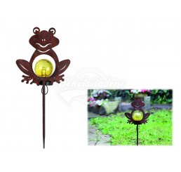 Gartenstecker “Frosch“ - inkl. Solarzelle & LED – versch. Farben