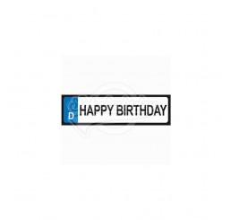 Kennzeichen "Happy Birthday" mit Saugnapf
