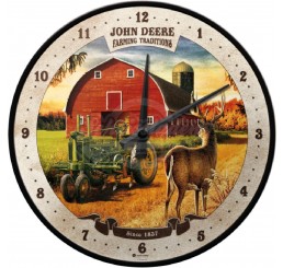 Wanduhr "John Deere Farming Traditions" Nostalgic Art