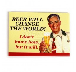 Untersetzer “Beer will change the world“ - 50`s 
