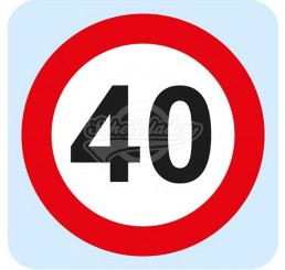 Bierdeckel Verkehrsschild "40" 