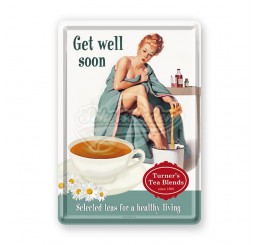 Blechpostkarte "Get well Soon" Nostalgic Art