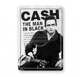 Blechpostkarte "Johnny Cash in black" - Nostalgic Art