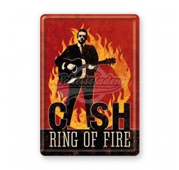 Blechpostkarte "Johnny Cash - ring on fire" - Nostalgic Art