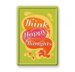 Blechpostkarte "Think Happy" - Nostalgic Art