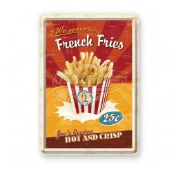 Blechpostkarte "French Fries" - Nostalgic Art