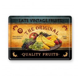 Blechpostkarte "Fruits Quality Fruits" Nostalgic Art-Auslaufartikel