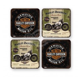 Untersetzer 4tlg Set "Harley Davidson - Knucklehead" Nostalgic Art