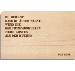 Holzpostkarte "Bob Hope - Happy Birthday"