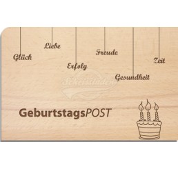 Holzpostkarte "GeburtstagsPOST"