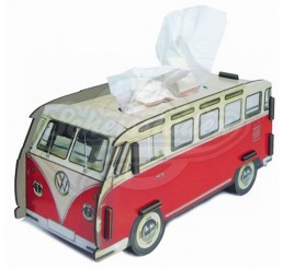Werkhaus TissueBox Kosmetikboxspender, "VW-Bus Rot" (pp9808)