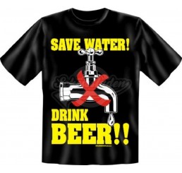 T-Shirt "Save water" - versch. Größen 