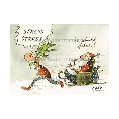 Postkarte Weihnachten CARTOON CONCEPT © GAYMANN - von Modern Times - scheissladen.com