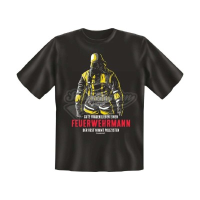 T-Shirt "Gute Frauen lieben einen Feuerwehrmann" - versch. Größen  l