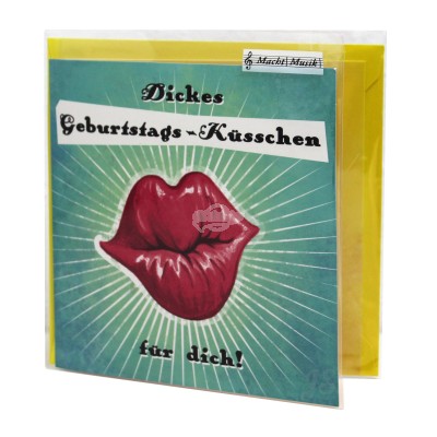 Hit Mix Klappkarten "Geburtstags-Küsschen"