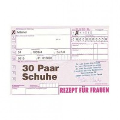 Postkarte "Rezept für Frauen" - Rezept