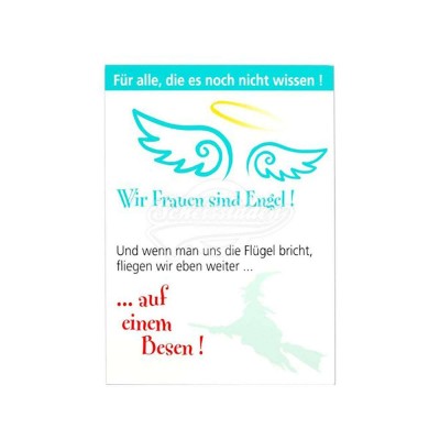 Postkarte "Wir Frauen sind Engel"