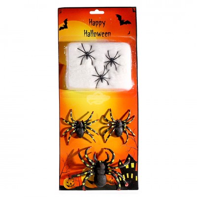 Halloween "Spinnennetz mit Spinnen" 7tlg. 