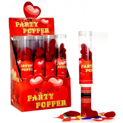 Party Popper "Plüsch Herzen" - mit Konfetti
