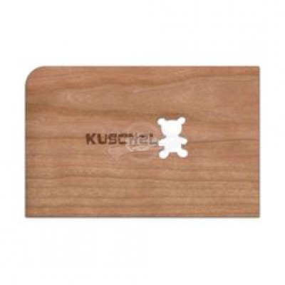 Grußkarte aus Holz "Kuschel Bär" mit Umschlag