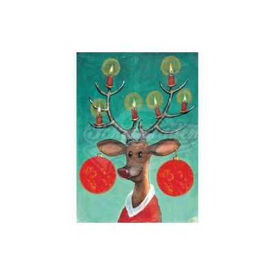 Plüsch Postkarte Lucia Weihnachten – “Rentier“ - von Inkognito - scheissladen.com