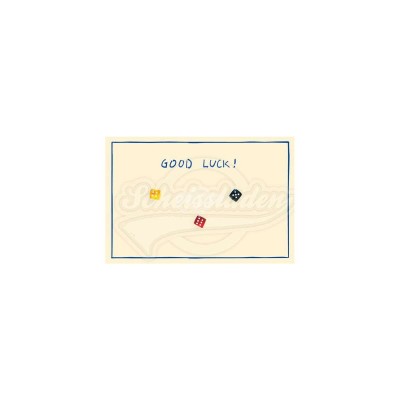 Geschenkkarte "Viel Glück" mit kleinen Würfeln