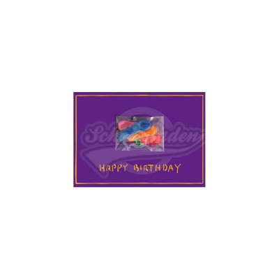 Geschenkkarte "Happy Birthday" mit kleinen Luftballons
