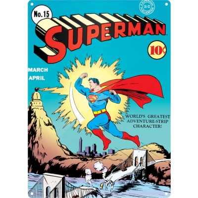 Metallschild “Superman“ - Heft No. 15
