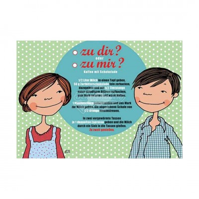 Postkarte zum ankreuzen "Zu dir oder Zu mir" - Rezepte