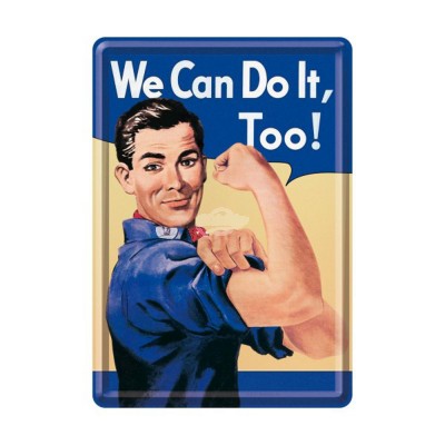 Blechpostkarte "We Can Do It - USA" Nostalgic Art
