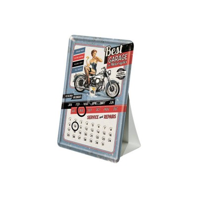 Blechpostkarte Kalender "Blue - Best Garage" Nostalgic Art