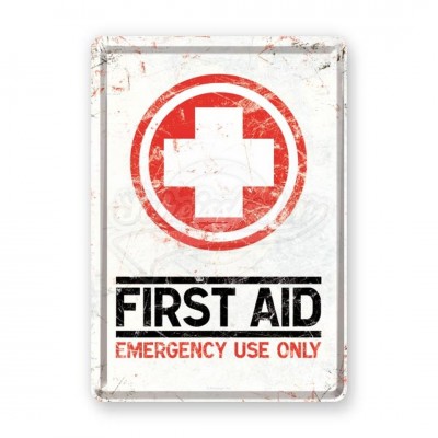 Blechpostkarte "First Aid" Nostalgic Art