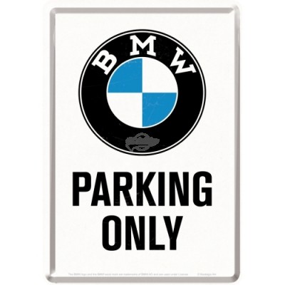Blechpostkarte "BMW Parking Only" Nostalgic Art