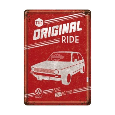Blechpostkarte "VW Golf - The Original Ride" Nostalgic Art