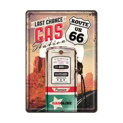 Blechpostkarte "Gas Station – Route 66" - Nostalgic Art
