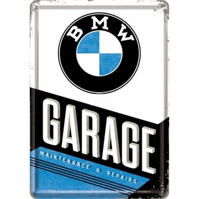 Blechpostkarte "BMW - Garage" Nostalgic Art