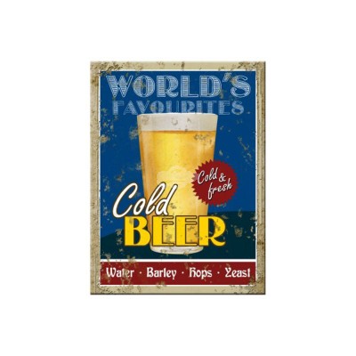 Magnet "Cold Beer - Bier & Spirituosen" Nostalgic Art-Auslaufartikel