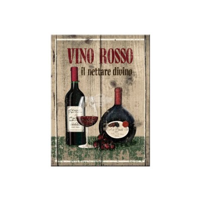 Magnet "Vino Rosso - Bier & Spirituosen" Nostalgic Art-Auslaufartikel