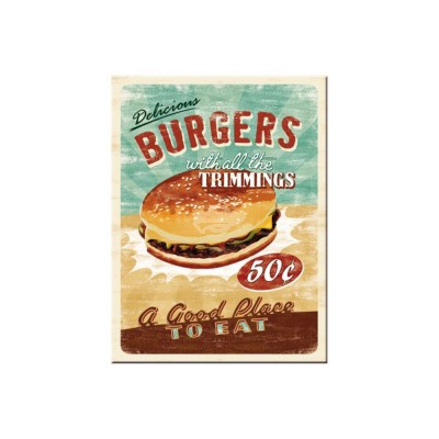 Magnet "Burgers - USA" Nostalgic Art