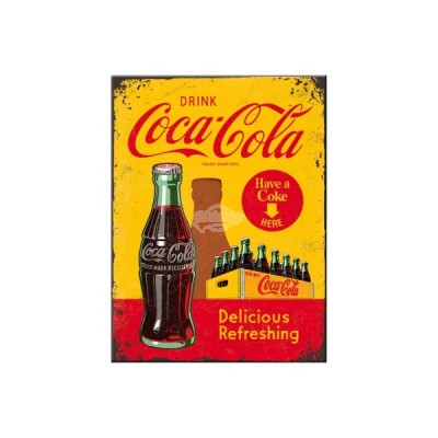 Magnet "Coca-Cola - In Bottles Yellow" Nostalgic Art 