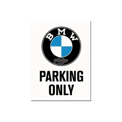 Magnet "Parking Only White - BMW" Nostalgic Art 