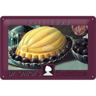 Blechschild "Pudding Pflaumen - Dr. Oetker" Nostalgic Art