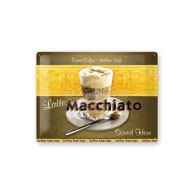 Blechschild "Latte Macchiato" Nostalgic Art-Auslaufartikel