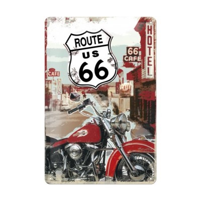 Blechschild "Route 66 - Lone Rider" Nostalgic Art