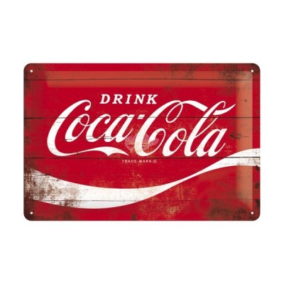 Blechschild "Logo Retro Wave – Coca Cola" Nostalgic Art