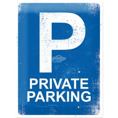 Blechschild "Private Parking" Nostalgic Art