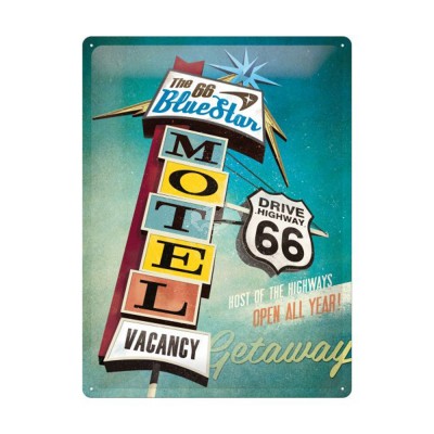Blechschild "Route 66 - The blue" Nostalgic Art