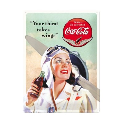 Blechschild "Take Wings - Coca Cola" Nostalgic Art