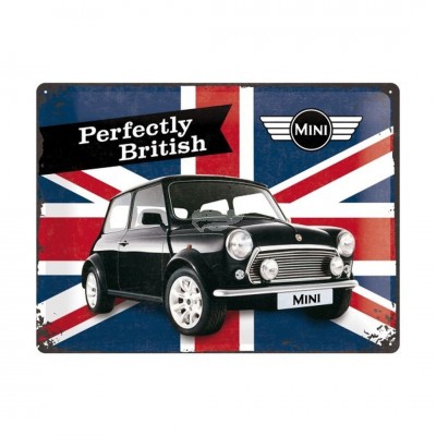 Blechschild “Perfectly British – Mini“ Nostalgic Art