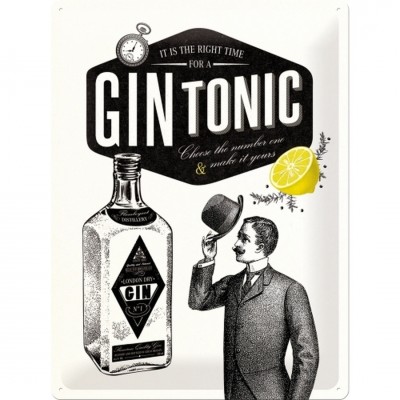 Blechschild „Gin Tonic“ Nostalgic Art